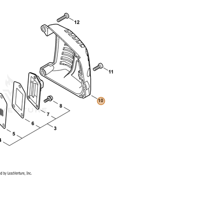 ECHO part A320001080 — IPL diagram snippet (6x zoom, amber highlight)
