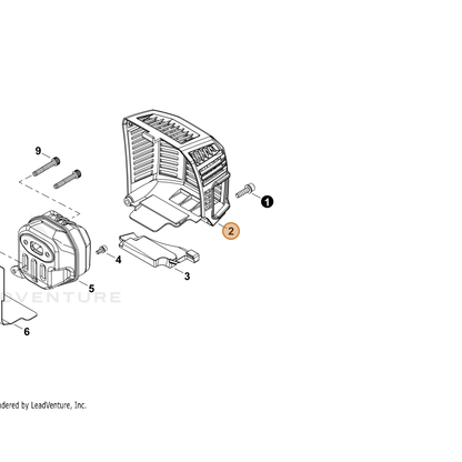 ECHO part A320001110 — IPL diagram snippet (6x zoom, amber highlight)