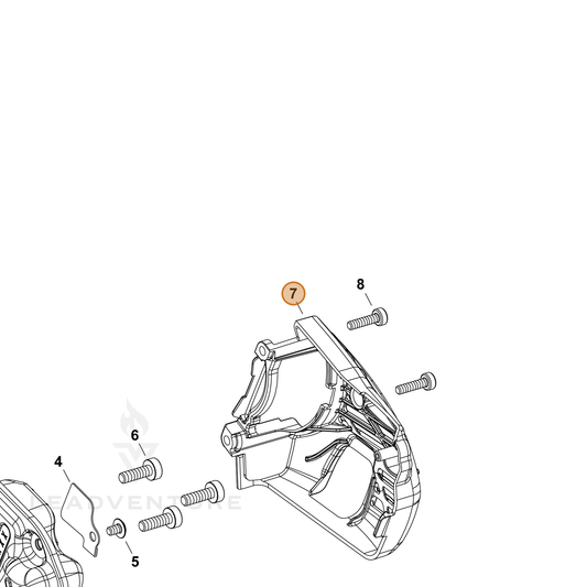 Echo part A320001180 — IPL diagram snippet (6x zoom, amber highlight)