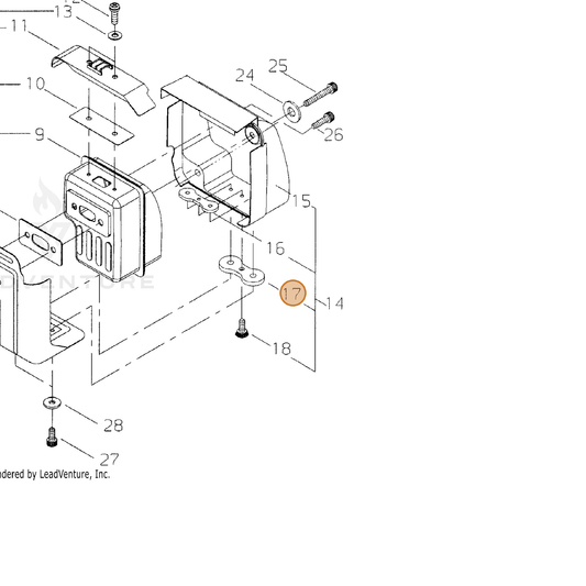 Echo part A323000040 — IPL diagram snippet (6x zoom, amber highlight)