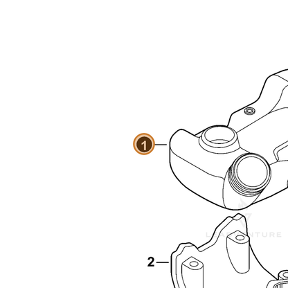 ECHO part A350002331 — IPL diagram snippet (6x zoom, amber highlight)