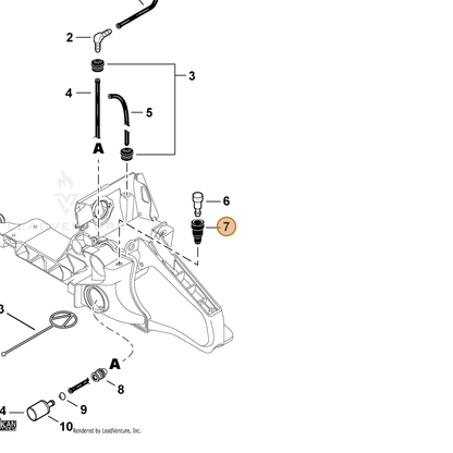 ECHO part A359000001 — IPL diagram snippet (6x zoom, amber highlight)