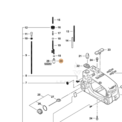ECHO part A369000470 — IPL diagram snippet (6x zoom, amber highlight)
