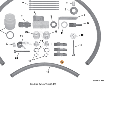 ECHO part A373000060 — IPL diagram snippet (6x zoom, amber highlight)