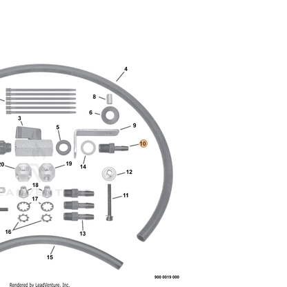 ECHO part A373000070 — IPL diagram snippet (6x zoom, amber highlight)