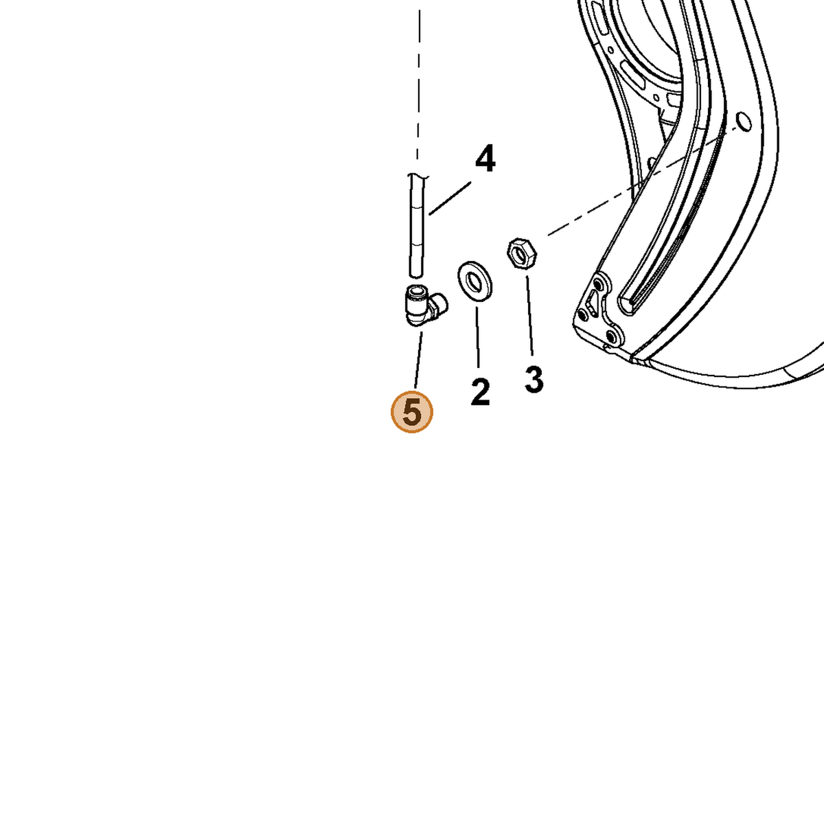 ECHO part A373000250 — IPL diagram snippet (6x zoom, amber highlight)