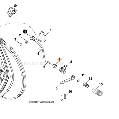 ECHO part A373000260 — IPL diagram snippet (6x zoom, amber highlight)