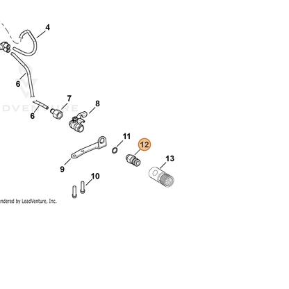 ECHO part A373000270 — IPL diagram snippet (6x zoom, amber highlight)