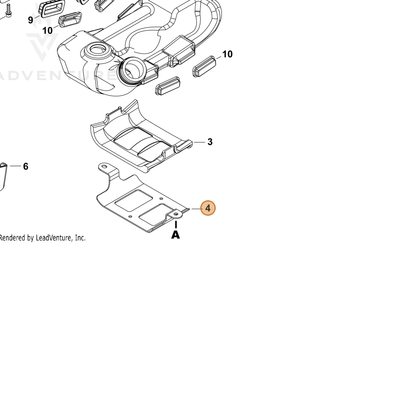 ECHO part A393000330 — IPL diagram snippet (6x zoom, amber highlight)