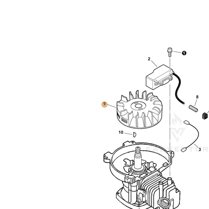 ECHO part A409000150 — IPL diagram snippet (6x zoom, amber highlight)