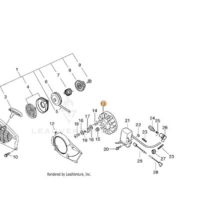 ECHO part A409000170 — IPL diagram snippet (6x zoom, amber highlight)