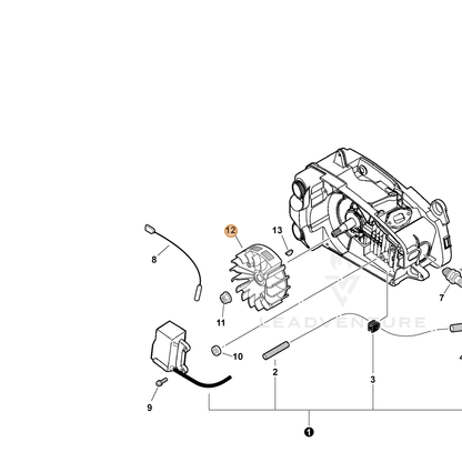 ECHO part A409000241 — IPL diagram snippet (6x zoom, amber highlight)