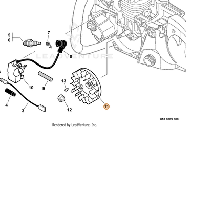 ECHO part A409000340 — IPL diagram snippet (6x zoom, amber highlight)