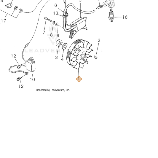 Echo part A409000580 — IPL diagram snippet (6x zoom, amber highlight)
