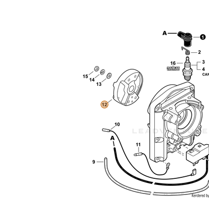 ECHO part A409001270 — IPL diagram snippet (6x zoom, amber highlight)