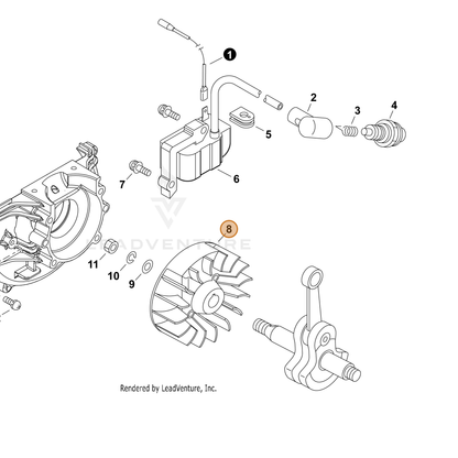 ECHO part A409001380 — IPL diagram snippet (6x zoom, amber highlight)