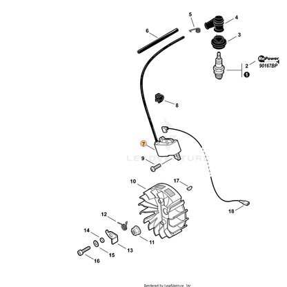 ECHO part A411001430 — IPL diagram snippet (6x zoom, amber highlight)