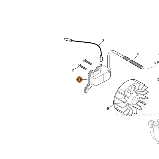 ECHO part A411001690 — IPL diagram snippet (6x zoom, amber highlight)