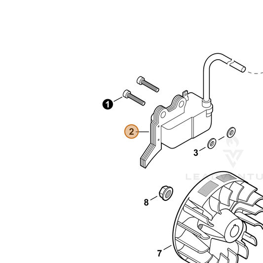 Echo part A411002160 — IPL diagram snippet (6x zoom, amber highlight)