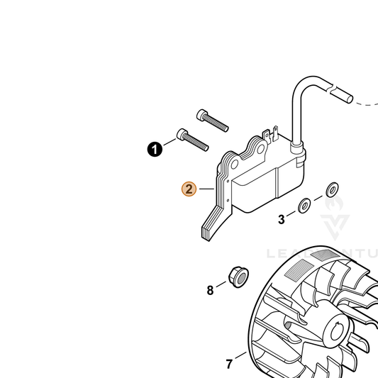 Echo part A411002170 — IPL diagram snippet (6x zoom, amber highlight)