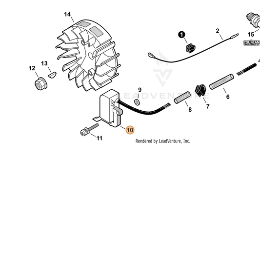 Echo part A411002250 — IPL diagram snippet (6x zoom, amber highlight)
