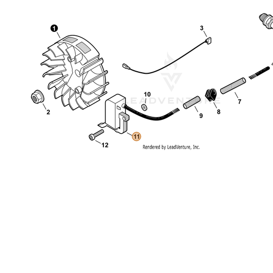 Echo part A411002290 — IPL diagram snippet (6x zoom, amber highlight)