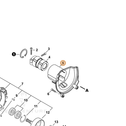 ECHO part A413000120 — IPL diagram snippet (6x zoom, amber highlight)