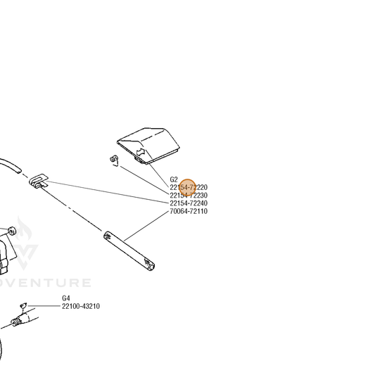 Echo part A427000120 — IPL diagram snippet (6x zoom, amber highlight)
