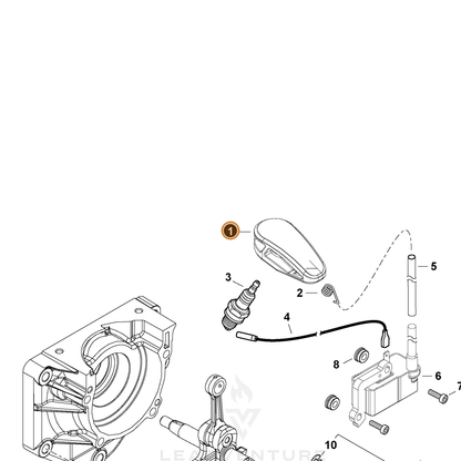 ECHO part A427000230 — IPL diagram snippet (6x zoom, amber highlight)