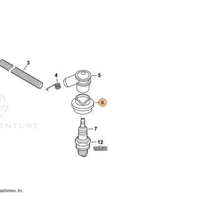 ECHO part A429000040 — IPL diagram snippet (6x zoom, amber highlight)