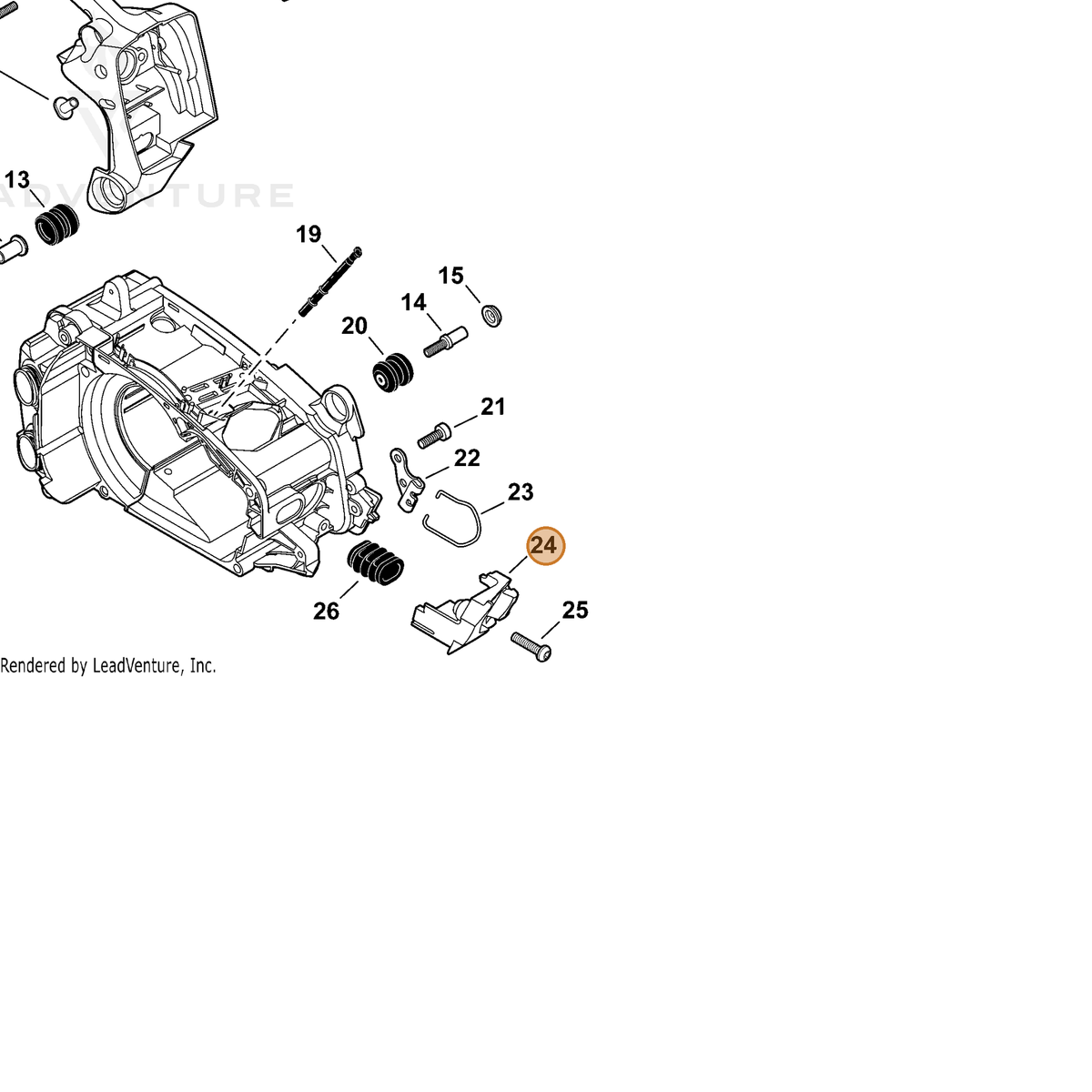 ECHO part A429000160 — IPL diagram snippet (6x zoom, amber highlight)