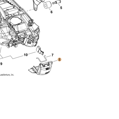 ECHO part A429000200 — IPL diagram snippet (6x zoom, amber highlight)
