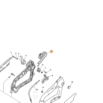 ECHO part A440000141 — IPL diagram snippet (6x zoom, amber highlight)