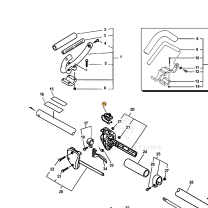 ECHO part A440000290 — IPL diagram snippet (6x zoom, amber highlight)