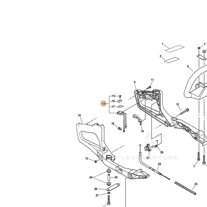 ECHO part A440000330 — IPL diagram snippet (6x zoom, amber highlight)