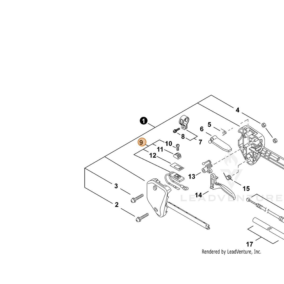 ECHO part A440000651 — IPL diagram snippet (6x zoom, amber highlight)