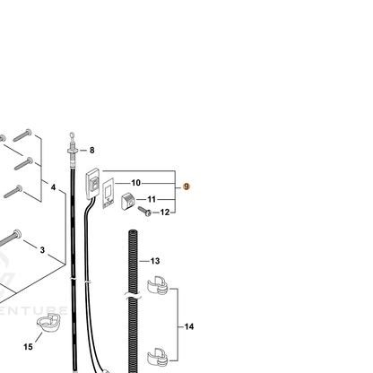 ECHO part A440000881 — IPL diagram snippet (6x zoom, amber highlight)