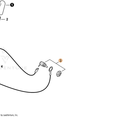 ECHO part A440001190 — IPL diagram snippet (6x zoom, amber highlight)