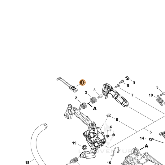 Echo part A440002751 — IPL diagram snippet (6x zoom, amber highlight)