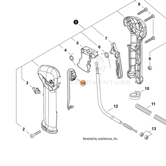 Echo part A440003121 — IPL diagram snippet (6x zoom, amber highlight)