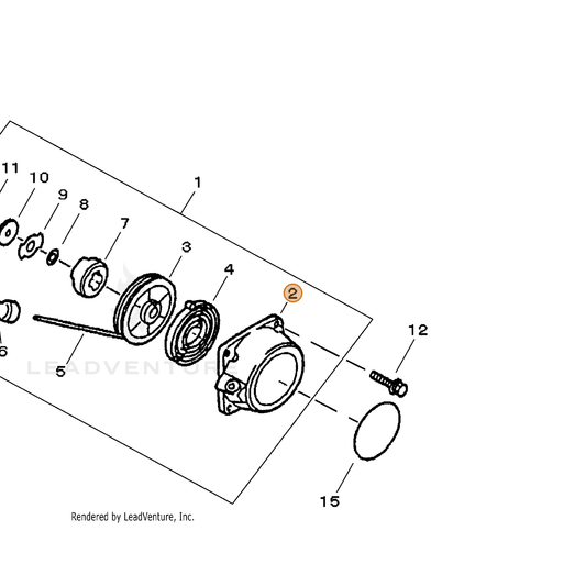 Echo part A500000660 — IPL diagram snippet (6x zoom, amber highlight)
