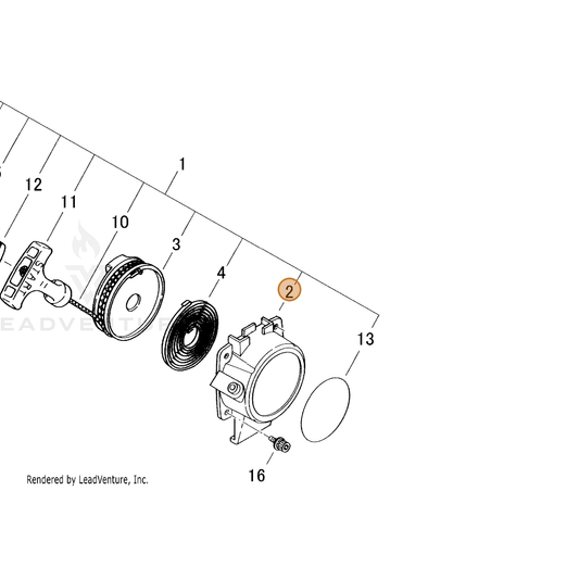 Echo part A500000700 — IPL diagram snippet (6x zoom, amber highlight)