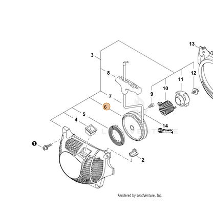 ECHO part A506000520 — IPL diagram snippet (6x zoom, amber highlight)