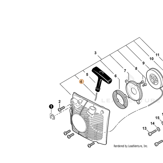 Echo part A509000540 — IPL diagram snippet (6x zoom, amber highlight)