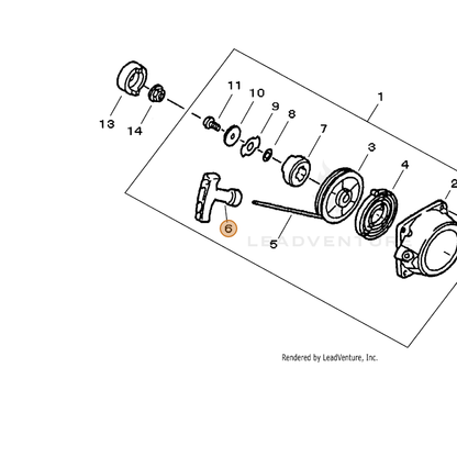 Echo part A511000110 — IPL diagram snippet (6x zoom, amber highlight)