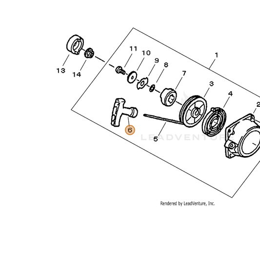 Echo part A511000110 — IPL diagram snippet (6x zoom, amber highlight)