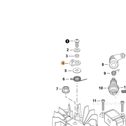 ECHO part A514000260 — IPL diagram snippet (6x zoom, amber highlight)