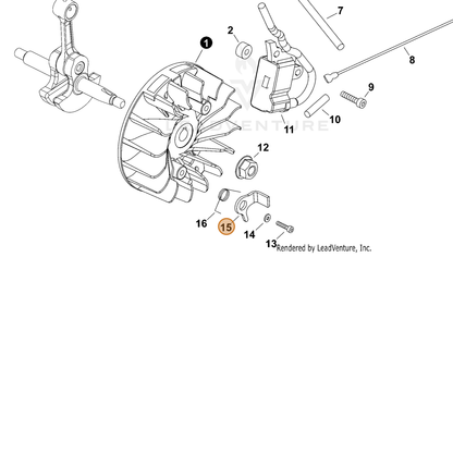 ECHO part A514000280 — IPL diagram snippet (6x zoom, amber highlight)