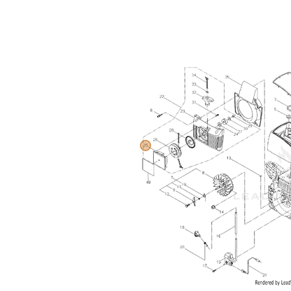 Echo part A519000050 — IPL diagram snippet (6x zoom, amber highlight)
