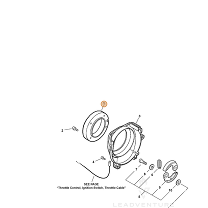 ECHO part A551000041 — IPL diagram snippet (6x zoom, amber highlight)